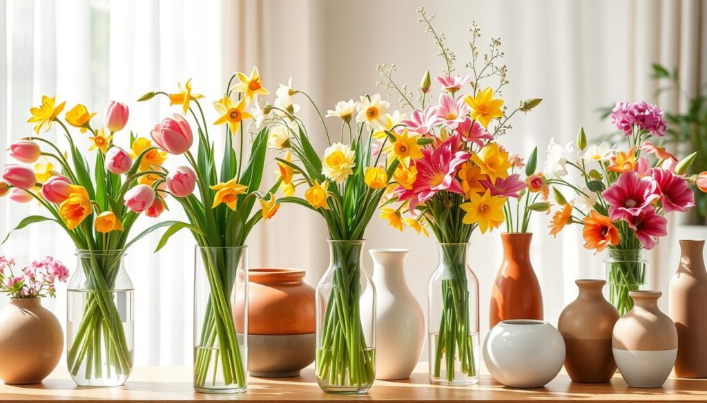 spring flower vases
